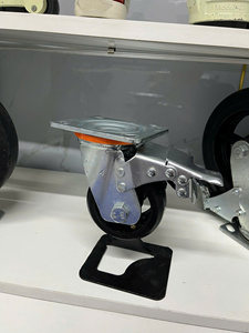 Ruedas de Goma Termoplástica de Primera Calidad de 3, 4 y 5 Pulgadas, Soporte Galvanizado, Rodamientos de Bolas Dobles, Protectores de Rosca, Silenciosas, Duraderas y Resistentes al Desgaste - Product Image 6