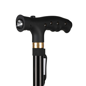 Canne télescopique Gb 85-97 cm en alliage d'aluminium avec lumière, quatre pieds antidérapants, canne pliante pour personnes âgées - Product Image 2