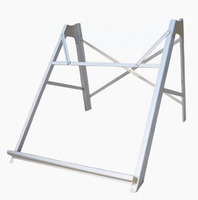 Support de montage solaire en acier inoxydable anodisé, kit de montage de panneaux avec système de fixation au sol, résistance au vent jusqu'à 60 m/s, résistance à la neige 1,4 KN/M2