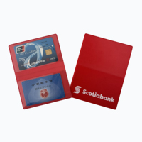 Porte-carte d'identité en PVC personnalisé, pochette souple en vinyle pour carte bancaire et carte de crédit avec impression