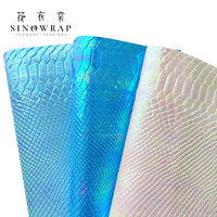 SINOWRAP nouveaux papiers d'emballage de fleurs 30*135cm cuir coloré avancé avec motif Crocodile de haute qualité