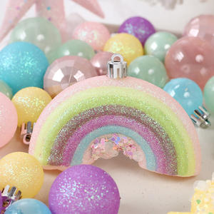Vente chaude De Luxe 40 Macaron Couleur Peint Boules De Noël Nouveaux Ornements D'arbre À Usage Domestique-Modèle Boules - Product Image 3