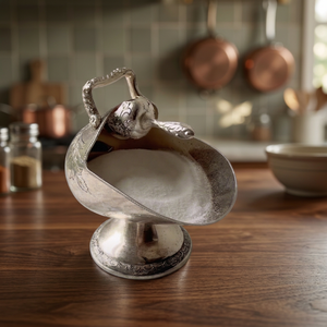 Decorative Metal Swan Shaped Salt Cellar with Spoon for Tabletop Dining Kitchen Decor and Elegant Seasoning Storage - Product Image 3