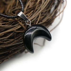 De alta calidad de <span class=keywords><strong>la</strong></span> venta al por mayor animales lindo pequeño encanto de Luna Colgante de Piedra COLLAR COLGANTE - Product Image 6