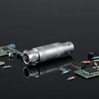 Conector Coaxial de Alto Voltaje FFB.1S.405.CLAC52 1P BNC, Macho de 1 Núcleo, Aeroespacial, 10A, Latón, para Soldadura Ultrasónica