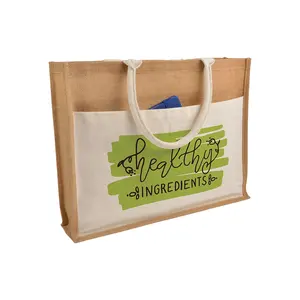 Borsa in juta personalizzabile, merchandising sostenibile - Product Image 3
