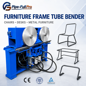 Máquina dobladora de tubos de doble cabezal, dobladora hidráulica de tubos para sillas, escritorios, muebles, tubos redondos y cuadrados en forma de U, de acero inoxidable - Product Image 1