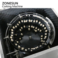 Machine de bouchage automatique verticale pour bouteilles de vin ZONESUN ZS-XG21U avec trieuse vibratoire