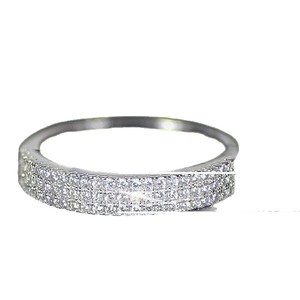 Bague en diamant, taille brillant rond, or blanc, bijoux de fiançailles unisexe - Product Image 5