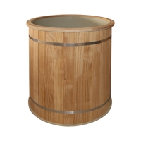 Baignoire à glace en bois de cèdre multifonctionnelle professionnelle personnalisée pour la récupération corporelle, baril de bain froid