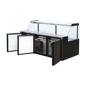 Mostrador <span class=keywords><strong>de</strong></span> Servicio en Ángulo Recto <span class=keywords><strong>de</strong></span> Alta Calidad y Gran Capacidad para Alimentos Cocinados, Eficiente Energéticamente, con Gabinete Refrigerador, para Tiendas Deli - Product Image 1