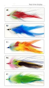 2/0 #   Hameçons à ruban multicolores - Leurres réalistes <span class=keywords><strong>pour</strong></span> la pêche au brochet, à la truite et aux gros poissons d'<span class=keywords><strong>eau</strong></span> <span class=keywords><strong>douce</strong></span> - Product Image 5