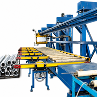 Table de refroidissement pour extrusion d'aluminium 3000T, 95KW, 380V, avec table de dévidage PLC et ligne de convoyage avec tireur pour le marché africain