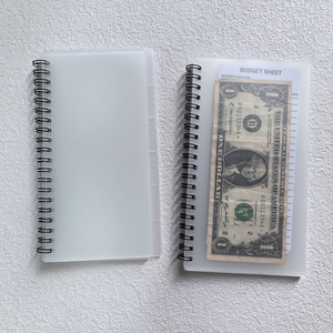 Nuovo prodotto in <span class=keywords><strong>plastica</strong></span> smerigliata busta di denaro tascabile popolare raccoglitore portafoglio a6 Journal Notebook a spirale personalizzato - Product Image 6