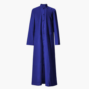 Túnica de Coro Romana Mate para Adulto, Tallas Grandes Disponibles, Sotana de un Solo Pecho con Abertura Trasera, Vestido de Iglesia - Product Image 2