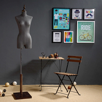 Maniquí de Fibra de Vidrio de Medio Cuerpo Femenino, Torso de Exhibición de Alta Gama, Ajustable y Duradero para Exhibición de Ropa
