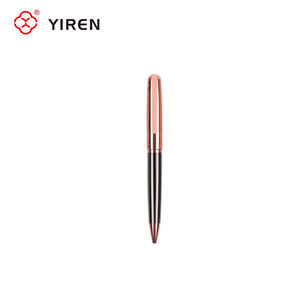 Stylo bille en métal de haute qualité YIREN, design élégant rose et argenté, <span class=keywords><strong>action</strong></span> rotative, idéal pour les cadeaux d'affaires et les signatures. - Product Image 4