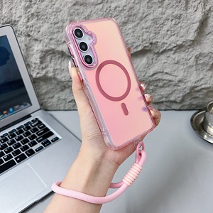 Funda Magnética con Degradado de Color para <span class=keywords><strong>Samsung</strong></span> Galaxy A17 A37 A57 A36 A56 A26 5G A16 A06 4G, con Correa de Muñeca para Carga Inalámbrica - Product Image 2