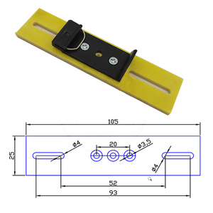 Kit de rail DIN universel, plaques de rail DIN avec fentes pour rail réglable de 35 mm, installation fixe, support C45 - Product Image 5