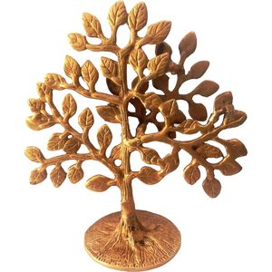 PARIJAT artisanat moderne en laiton arbre vie Table décor à la maison doré arbres généalogiques Plaque fabriqué à la main bureau décor et accessoire - Product Image 1