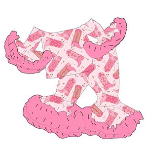 Set di Abbigliamento <span class=keywords><strong>Casual</strong></span> per Bambine DH ODM, Due Pezzi per Tutte le Stagioni, con Stampa Soffice sulle Spalle, in Spandex/Fibra di Bambù, Morbido Abbigliamento per Bambini - Product Image 5