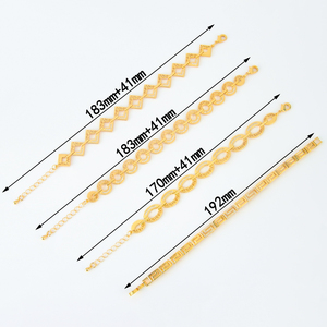 Italian Designer Fashion Women <b>Bracelet</b> 21k <b>Gold</b> Plated Hollow Zircon Handmade Chains for Daily Wear - Product Image 6