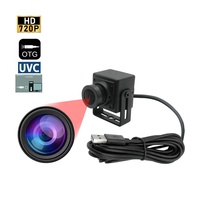 Objectif de carte 22*22mm 0.01Lux, 2.1mm, 120° °   Caméra USB MINI UVC grand angle 720P 30fps pour ATM et kiosque