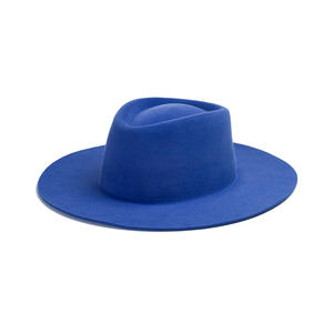 Chapeau Fedora à large bord en feutre de fourrure de lapin exquis, tendance automne-hiver 2026, nouvelle arrivée - Product Image 1