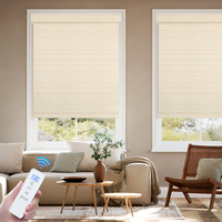 Control de aplicación WiFi, cortinas enrollables eléctricas para hotel, Google, Alexa, Compatible, diseño minimalista, patrón Horizontal, Material de tela