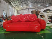 Canapé gonflable géant Fauteuil gonflable personnalisé Canapé-lit Red Air Fauteuil de plage Modèle de canapés gonflables pour salon piscine