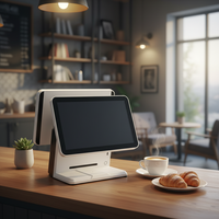 Caisse enregistreuse POS économique avec système d'exploitation Windows et Android, tiroir-caisse pour restaurants, modèle S01, garantie 1 an, processeur Intel