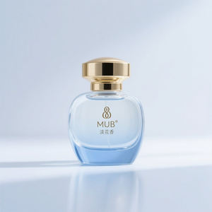 Confezione cosmetica di lusso bottiglia di profumo di vetro quadrato tappo dorato vuoto ricaricabile formato personalizzato per la fabbricazione di profumo fai da te - Product Image 6