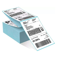Étiquettes d'expédition thermiques directes imperméables 4x6 A6, autocollants adhésifs, 500 étiquettes thermiques en accordéon, offre de fabrication de marques privées