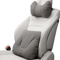 Coussin de soutien lombaire et cervical en daim pour siège de voiture, style professionnel, collection été 2025 – Ensemble essentiel pour la conduite