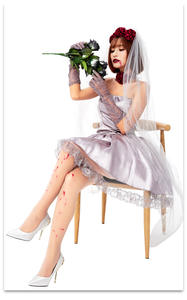 <span class=keywords><strong>Disfraz</strong></span> de vampiro de <span class=keywords><strong>novia</strong></span> <span class=keywords><strong>muerta</strong></span> de Halloween para mujeres adultas fiesta de Carnaval fantasmas Zombie Bloody Cosplay traje - Product Image 6