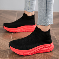 Nouvelles Chaussures Chaussettes en Tissu Tissé pour Hommes, Respirantes et Légères, à Enfiler, Baskets Décontractées en Maille, Vente en Gros d'Usine, Chaussures pour Hommes