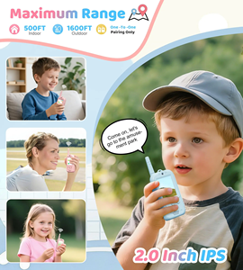 Talkies-walkies vidéo à double caméra pour enfants, lot <span class=keywords><strong>de</strong></span> 2, sans Wi-Fi, chat en temps réel, rechargeables, pré-associés, jouet pour garçons et filles, 3 ans et plus, cadeaux d'anniversaire - Product Image 6
