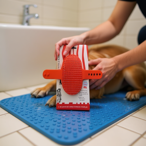 Spazzola da Bagno con Aghi in Acciaio per la Pulizia e il Bagno degli Animali Domestici - Product Image 2