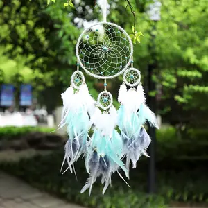 Dream Catchers Dream Catcher Feather Wall Decor for Girls Bedroom Flower Wall Hanging Decoration Indian Style Dream Catcher