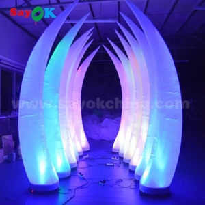 Tổ chức sự kiện bên lối vào inflable <span class=keywords><strong>Cone</strong></span> chiếu sáng Elephant hấp dẫn Wedding party trang trí sân khấu <span class=keywords><strong>Led</strong></span> ánh sáng <span class=keywords><strong>Inflatable</strong></span> tusk - Product Image 5