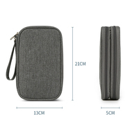 Pochette d'organisation d'accessoires électroniques de voyage légère et résistante à l'eau en tissu Oxford 600D écologique