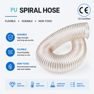 Tubo <span class=keywords><strong>Flessibile</strong></span> Trasparente in PU Resistente alle Alte e Basse Temperature con Parete Interna Liscia Adatto <span class=keywords><strong>per</strong></span> il Trasporto di Polvere di Cereali - Product Image 2