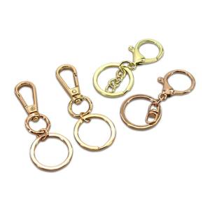 Wholesale lobster clasp swivel <b>hook</b> <b>clip</b> round keychain keyring carabiner - Product Image 2