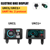 Accesorio para Bicicleta Eléctrica, Pantalla LCD de 36V-72V UKC1/UKC1+ a Color con Protocolo UART NO.2, Conector SM/Impermeable