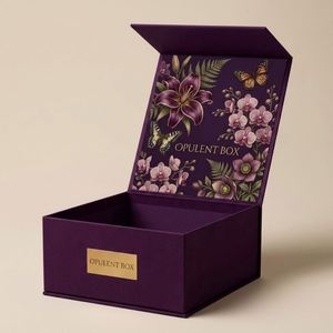 Premium Custom Logo Luxury Eco-Friendly Large Matte Rigid Paper Cardboard <b>Black</b> Magnetic Folding Closure <b>Gift</b> <b>Box</b> Embossing - Product Image 1