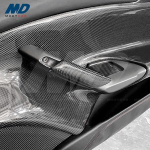 Poignée intérieure de <span class=keywords><strong>porte</strong></span> en fibre de carbone (<span class=keywords><strong>4</strong></span> pièces) pour Ferrari 2015 2018-488 Gtb Spider - Product Image 6