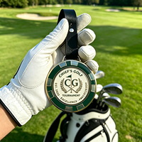 Pelat Nama Logam untuk Tas Golf, Hadiah Promosi, Pelat Tas Logam Persegi untuk Golf