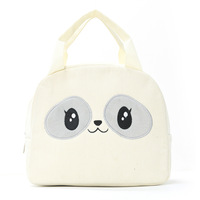 Sac à déjeuner isotherme à thème animalier de dessin animé avec motif de canard jaune mignon, doublure en aluminium portable pour les trajets quotidiens