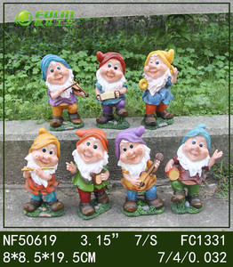 Chín và một nửa inch bảy Sao lùn 3D nhựa điêu khắc vườn Gnome vẽ tay không thấm nước để trang trí nhà - Product Image 2