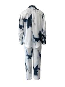 Abaya Kaftan de Dubaï en gros, Abaya modeste turque, robe musulmane pour femmes, kimono, tie-dye, imprimé aquarelle, ensemble d'Abaya en mousseline - Product Image 4